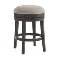 Alaterre Furniture Clara Swivel Counter Height Stool, Dark Brown, 2PK ANCL01FDCR2